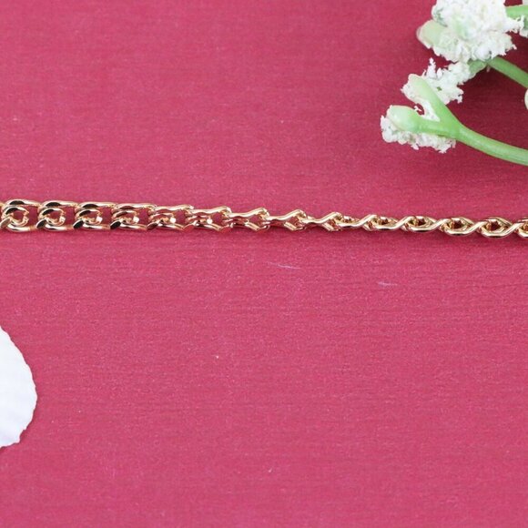 "Elegant Rose Gold Plated Link Chain Bracelet for Women, XPBL0877 - Picture 10 of 12